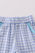 Load image into Gallery viewer, Blue truck fishing applique shorts set
