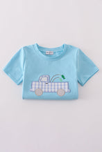 Load image into Gallery viewer, Blue truck fishing applique shorts set
