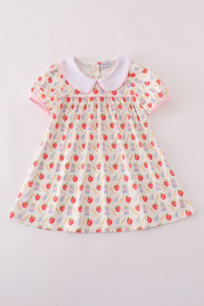 Apple pencil print dress