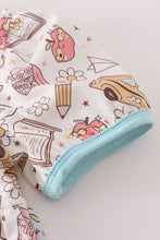 Load image into Gallery viewer, Blue bus apple print dress
