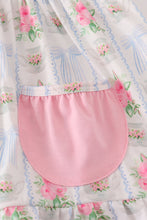 Load image into Gallery viewer, Tea floral bow ruffle shorts set
