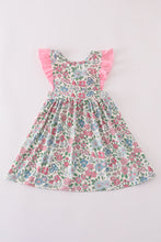 Load image into Gallery viewer, Vintage floral print ruffle dress
