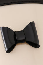 Load image into Gallery viewer, White &amp; black bow rain boots
