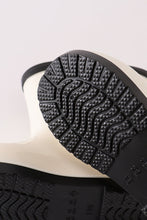 Load image into Gallery viewer, White &amp; black bow rain boots
