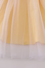 Load image into Gallery viewer, Yellow princess embroidery ruffle dress
