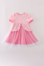 Load image into Gallery viewer, Pink princess embroidery ruffle dress

