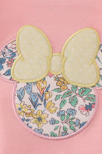 Load image into Gallery viewer, Pink floral character applique dress
