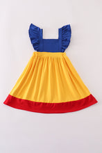 Load image into Gallery viewer, Apple embroidery bow ruffle dress
