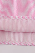 Load image into Gallery viewer, Pink pumpkin carriage embroidery stripe dress
