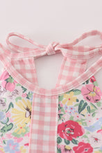 Load image into Gallery viewer, Pink floral bow ruffle bloomer set

