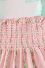 Load image into Gallery viewer, Pink floral smocked mom&amp;me dress

