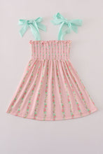 Load image into Gallery viewer, Pink floral smocked mom&amp;me dress
