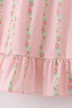 Load image into Gallery viewer, Pink floral smocked mom&amp;me dress
