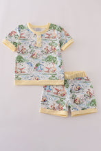 Load image into Gallery viewer, Yellow character print shorts set
