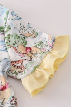 Load image into Gallery viewer, Yellow character print ruffle shorts set
