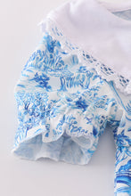 Load image into Gallery viewer, Blue willow toile print bloomer set
