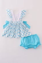 Load image into Gallery viewer, Blue character embroidery bloomer set
