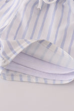 Load image into Gallery viewer, Blue stripe boy swimsuit UPF50+
