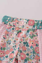 Load image into Gallery viewer, Pink floral print 2pc active tank legging set
