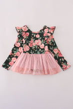 Load image into Gallery viewer, Pink floral swiss dot leotard
