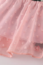Load image into Gallery viewer, Pink floral swiss dot leotard

