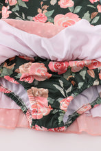 Load image into Gallery viewer, Pink floral swiss dot leotard
