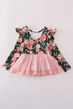 Load image into Gallery viewer, Pink floral swiss dot leotard
