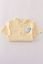 Load image into Gallery viewer, Yellow character applique shorts set
