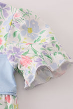 Load image into Gallery viewer, Floral print crayon apple embroidery bubble
