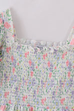 Load image into Gallery viewer, Floral print smocked mom dress
