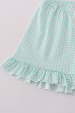 Load image into Gallery viewer, Pink teapot embroidery puff sleeve shorts set
