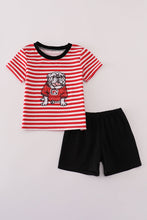Load image into Gallery viewer, Red Georgia bulldog sequin stripe shorts set
