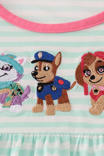 Load image into Gallery viewer, Pink character applique stripe shorts set

