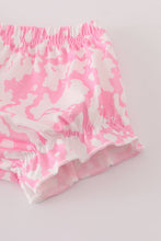 Load image into Gallery viewer, Pink strawberry milk cow embroidery bloomer set
