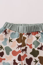 Load image into Gallery viewer, Green hunting print shorts set
