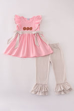 Load image into Gallery viewer, Pink football french knot pants set
