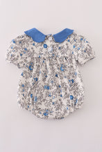 Load image into Gallery viewer, Blue vintage floral print bubble
