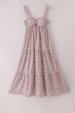 Load image into Gallery viewer, Purple floral print tiered mom&amp;me dress
