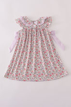 Load image into Gallery viewer, Purple floral print tiered mom&amp;me dress
