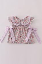 Load image into Gallery viewer, Purple floral print tiered mom&amp;me dress
