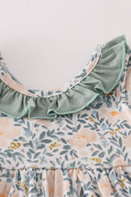 Load image into Gallery viewer, Fall floral print ruffle bloomer set
