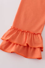 Load image into Gallery viewer, Fall leaves embroidery smocked ruffle pants set
