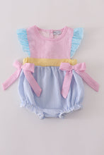 Load image into Gallery viewer, Multi seersucker stripe ruffle bubble

