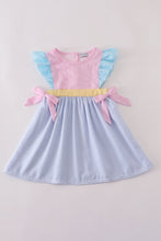 Load image into Gallery viewer, Multi seersucker stripe ruffle dress
