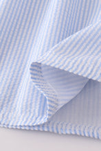 Load image into Gallery viewer, Multi seersucker stripe ruffle dress
