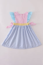 Load image into Gallery viewer, Multi seersucker stripe ruffle dress
