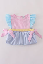 Load image into Gallery viewer, Multi seersucker stripe ruffle dress
