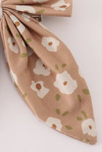 Load image into Gallery viewer, Mustard &amp; mint floral print hair sailor bow
