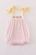 Load image into Gallery viewer, Pink puppy embroidery gingham bubble
