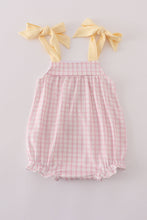 Load image into Gallery viewer, Pink puppy embroidery gingham bubble
